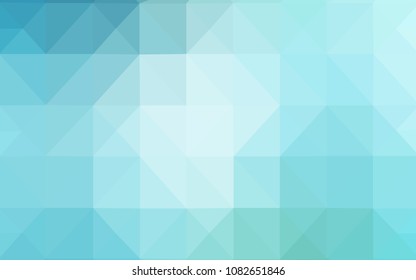 Light Blue, Green vector polygonal pattern. Shining colorful illustration with triangles. The template for cell phone's backgrounds.