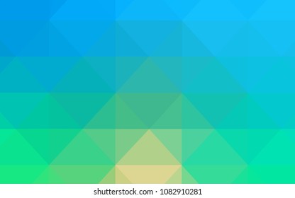 Light Blue, Green vector polygonal background. Geometric illustration in Origami style with gradient.  New template for your brand book.