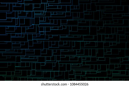 Light Blue, Green vector polygonal illustration, which consist of rectangles. Rectangular pattern for your business design. Geometric background in Origami style with gradient. 