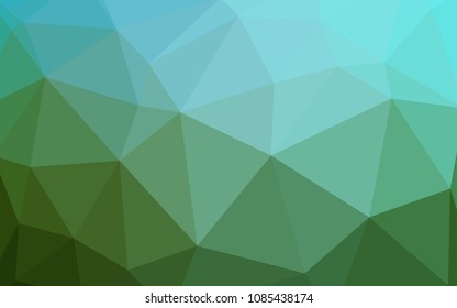 Light Blue, Green vector polygonal background. Colorful abstract illustration with triangles. Polygonal design for your web site.