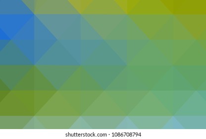 Light Blue, Green vector polygonal background. A sample with polygonal shapes. Polygonal design for your web site.