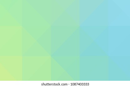 Light Blue, Green vector polygonal background. Triangular geometric sample with gradient.  Brand-new design for your business.