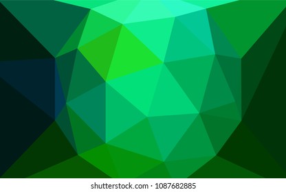 Light Blue, Green vector polygonal background. Modern abstract illustration with triangles. Template for cell phone's backgrounds.