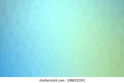 Light Blue, Green vector polygonal pattern. A sample with polygonal shapes. Brand new style for your business design.