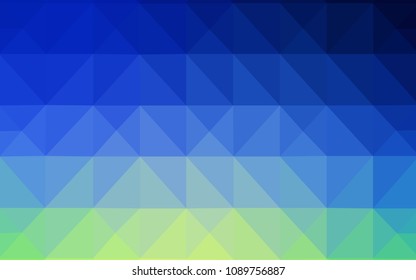 Light Blue, Green vector polygonal template. Modern abstract illustration with triangles. A new texture for your web site.