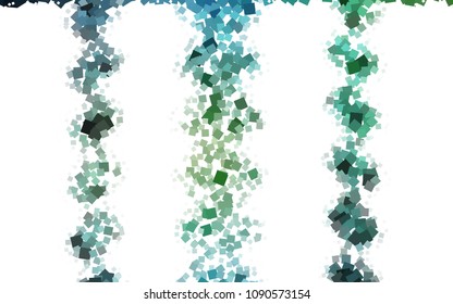Light Blue, Green vector polygonal illustration consisting of rectangles. Rectangular design for your business. Creative geometric background in origami style with gradient.