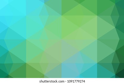 Light Blue, Green vector polygonal pattern. Polygonal abstract illustration with gradient. Brand new design for your business.