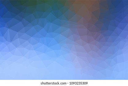 Light Blue, Green vector polygonal background. Glitter abstract illustration with an elegant triangles. Triangular pattern for your design.