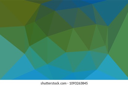Light Blue, Green vector polygonal background. Colorful illustration in polygonal style with gradient. Completely new template for your banner.