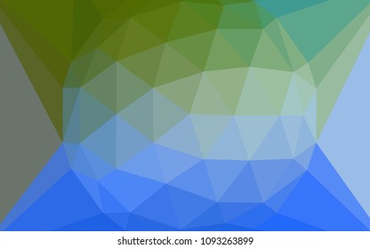 Light Blue, Green vector polygonal background with a diamond. Modern abstract illustration with triangles. Completely new template for your banner.
