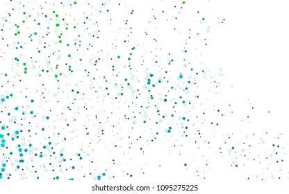 Light Blue, Green vector polygonal illustration, which consist of rectangles. Rectangular pattern for your business design. Geometric background in Origami style with gradient. 
