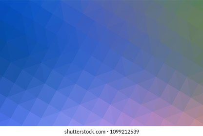 Light Blue, Green vector polygonal background. Creative illustration in halftone style with triangles. Completely new template for your banner.
