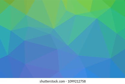 Light Blue, Green vector polygonal background. Shining colored illustration in a new style. The polygonal design can be used for your web site.