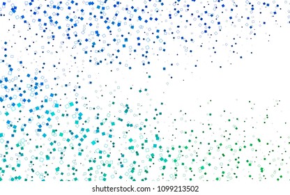 Light Blue, Green vector polygonal illustration consisting of rectangles. Rectangular design for your business. Creative geometric background in origami style with gradient.