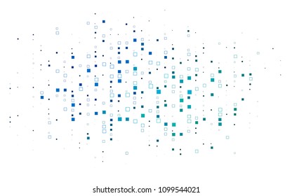 Light Blue, Green vector polygonal illustration, which consist of rectangles. Rectangular pattern for your business design. Geometric background in Origami style with gradient. 