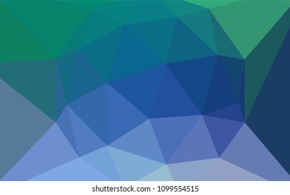 Light Blue, Green vector polygonal template. Shining colorful illustration with triangles. Triangular pattern for your design.