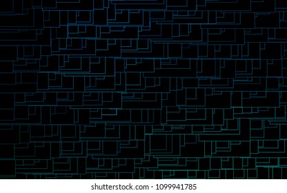 Light Blue, Green vector polygonal illustration, which consist of rectangles. Rectangular pattern for your business design. Geometric background in Origami style with gradient. 