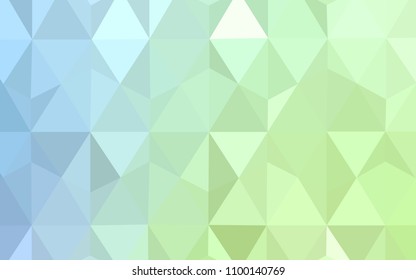 Light Blue, Green vector polygonal template. Elegant bright polygonal illustration with gradient. Completely new template for your banner.