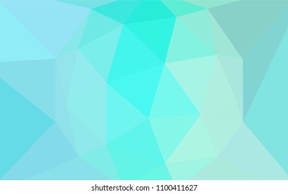 Light Blue, Green vector polygonal pattern. Creative illustration in halftone style with triangles. Brand new design for your business.