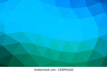Light Blue, Green vector polygonal polygonal. Colorful abstract illustration with gradient. Brand new style for your business design.