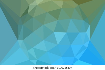 Light Blue, Green vector polygonal template with a diamond. Shining colorful illustration with triangles. Template for cell phone's backgrounds.