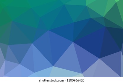Light Blue, Green vector polygonal background. Elegant bright polygonal illustration with gradient. Completely new template for your banner.