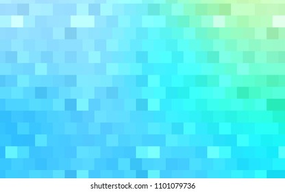 Light Blue, Green vector polygonal illustration, which consist of rectangles. Rectangular pattern for your business design. Geometric background in Origami style with gradient. 
