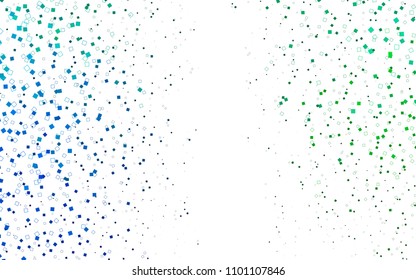 Light Blue, Green vector polygonal illustration, which consist of rectangles. Rectangular pattern for your business design. Geometric background in Origami style with gradient. 