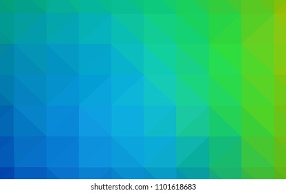 Light Blue, Green vector polygonal background. Shining colorful illustration with triangles. Textured pattern for your backgrounds.