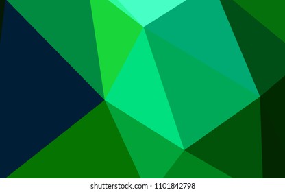 Light Blue, Green vector polygonal template. Creative illustration in halftone style with triangles. Pattern for a brand book's backdrop.