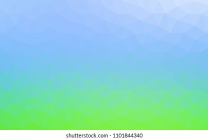 Light Blue, Green vector polygonal background. Modern abstract illustration with triangles. Best triangular design for your business.