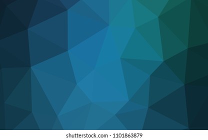 Light Blue, Green vector polygonal background. Geometric illustration in Origami style with gradient.  Best triangular design for your business.