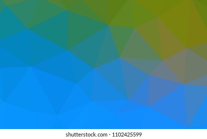 Light Blue, Green vector polygonal pattern. A completely new color illustration in a polygonal style. Brand new design for your business.