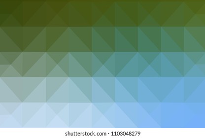 Light Blue, Green vector polygonal background. Modern abstract illustration with triangles. Brand new design for your business.