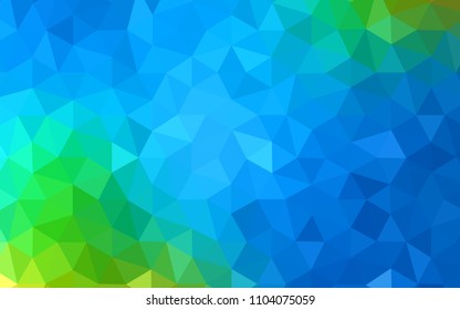 Light Blue, Green vector polygonal background. Colorful abstract illustration with triangles. Completely new template for your banner.