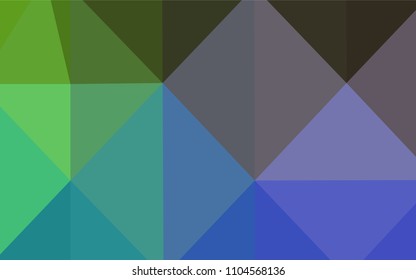Light Blue, Green vector polygonal pattern. A sample with polygonal shapes. The polygonal design can be used for your web site.