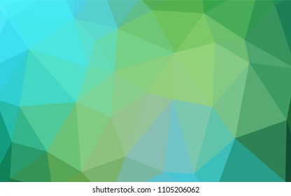 Light Blue, Green vector polygonal template. Glitter abstract illustration with an elegant design. A completely new template for your business design.