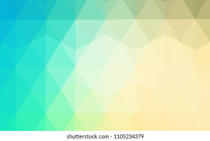 Light Blue, Green vector polygonal pattern. Shining polygonal illustration, which consist of triangles. New template for your brand book.