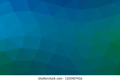 Light Blue, Green vector polygonal polygonal. A vague abstract illustration with gradient. A completely new design for your business.