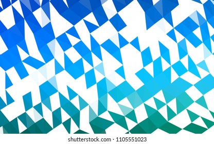 Light Blue, Green vector polygonal template. Modern geometrical abstract illustration with gradient. The best triangular design for your business.