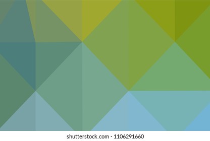Light Blue, Green vector polygonal pattern. Colorful abstract illustration with gradient. Textured pattern can be used for background.