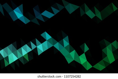 Light Blue, Green vector polygonal background. Glitter abstract illustration with an elegant design. The best triangular design for your business.