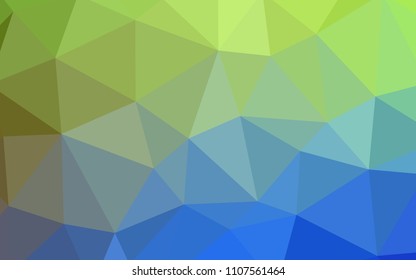 Light Blue, Green vector polygonal background. Modern abstract illustration with triangles. Template for cell phone's backgrounds.