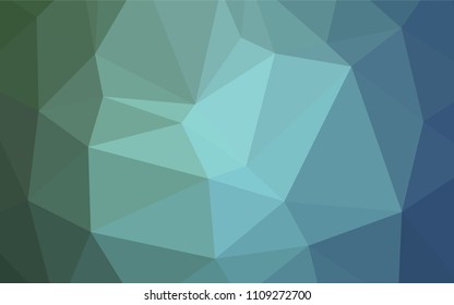 Light Blue, Green vector polygonal template. A sample with polygonal shapes. That pattern can be used as a part of a brand book.