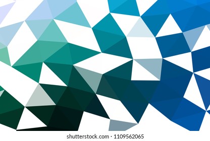 Light Blue, Green vector polygonal polygonal. Brand new colored illustration in blurry style with gradient. The completely new template can be used for your brand book.