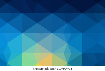 Light Blue, Green vector polygonal template. Shining colorful illustration with triangles. Pattern for a brand book's backdrop.