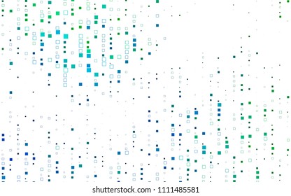 Light Blue, Green vector polygonal illustration, which consist of rectangles. Rectangular pattern for your business design. Geometric background in Origami style with gradient. 