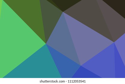 Light Blue, Green vector polygonal pattern. Triangular geometric sample with gradient.  Template for cell phone's backgrounds.