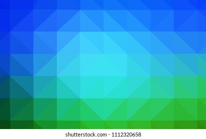 Light Blue, Green vector polygonal template. Creative geometric illustration in Origami style with gradient. Textured pattern for your backgrounds.