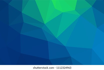 Light Blue, Green vector polygonal template. A sample with polygonal shapes. Brand-new design for your business.